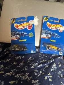 SET OF 2 HOT WHEELS 1990 COLLECTOR #155& 166/ TUBROA AND VAMPYRA - Picture 1 of 9