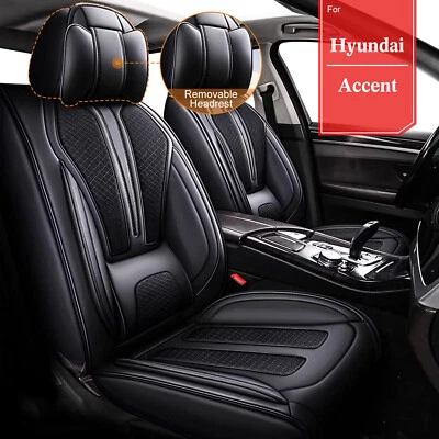 Full Set For Hyundai Accent 2017-2022 Car Front & Rear 5-Seat Cover Fuax Leather - Изображение 1 из 4