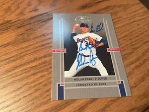 2005 Donruss Signed Nolan Ryan Baseball Card - Picture 1 of 2