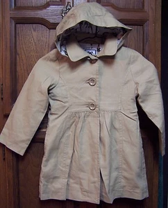 NWT Gymboree Bundled and Bright HOODED UNIFORM TRENCH COAT XS or S - Picture 1 of 4