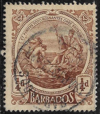 BARBADOS SC# 127 1916 CABALLO USADO EN MUY BUEN ESTADO Foto 1 de 2