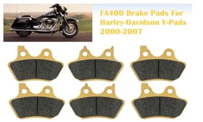 Front&Rear Brake Pads For 2000-2007 Harley Davidson FLHRCI FLHRi FLHR Road King - Image 1 of 4