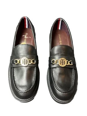 Tommy Hilfiger черный мокасины женщин поскользнуться на размер 6 и 8 новый - Изображение 1 из 4