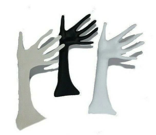 Espositore anello 'Mano' h 300 mm in resina verniciata trasparente satinata E904 - Immagine 1 di 1