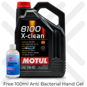 Motul 8100 X-Clean 5W-40 Fully Synthetic Car Engine Oil 5 Litres 5L + FREE GIFT - Picture 1 of 1