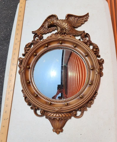Vintage Syroco Eagle Federal Wall Mirror 16in Great SHAPE NO BREAKS Cover