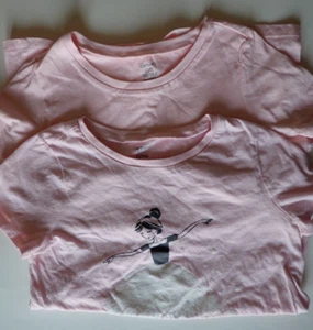 Girls T Shirts Carter's Kid Size 14/14A Short Sleeve Pink Lot of 2 100% Cotton - Picture 1 of 17