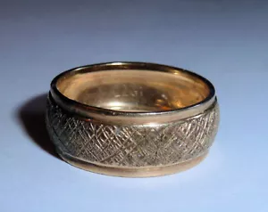 10K Yellow Gold Filled Wedding RING LEGI Mark Ornate Abstract Size 6.5 - Picture 1 of 2