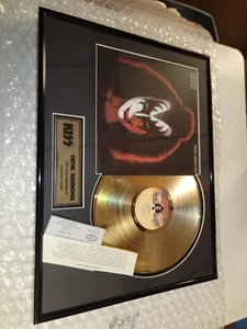 Kiss Gene Simmons Solo Gold Album Signature Network #/2500 COA - Picture 1 of 10