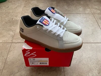 Zapatos de skate/zapatillas vintage, NOS, eS "Sal 23" eS - blanco/goma para hombre talla 9 Foto 1 de 4