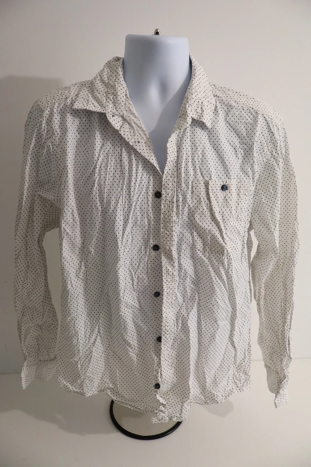 Camisa Twisted Soul Edición Deluxe Blanca Lunares XL Hombre Manga Larga Foto 1 de 4