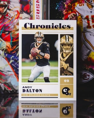 2022 Panini Chronicles #27 Andy Dalton Purple /49 - Image 1 of 2