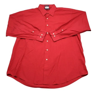 Camisa masculina manga longa Giorgio Brutini XL 17.5 34 35 vermelha com botões - Imagem 1 de 4