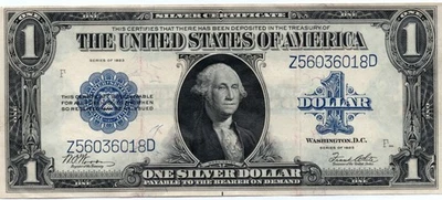 Series 1923 One Dollar Silver Certificate Horse Blanket Note - 018 - Image 1 of 2
