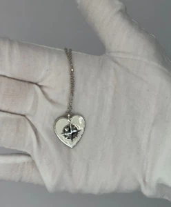 Silberkette mit Anhänger Kette 925 Silber Emaille Länge 55 cm - Picture 1 of 2