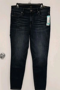Kut from Kloth Women's High Rise Toothpick Skinny Denim Blue Jeans Size 14 - Picture 1 of 8