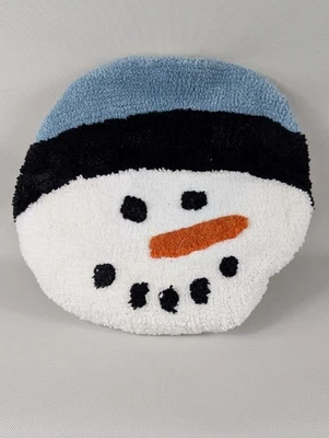 Cubierta de asiento de inodoro de baño muñeco de nieve vintage decoración de Navidad hallazgo inmobiliario Foto 1 de 3