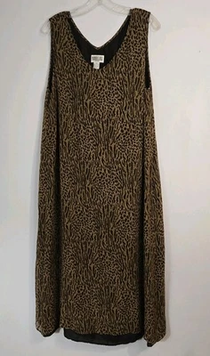 Vestido para mujer Robbie Bee Plus estampado de guepardo sin mangas de seda Foto 1 de 4