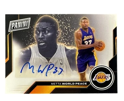 2024-25 Panini Metta World Peace Auto /20 Los Angeles Lakers - Image 1 of 2