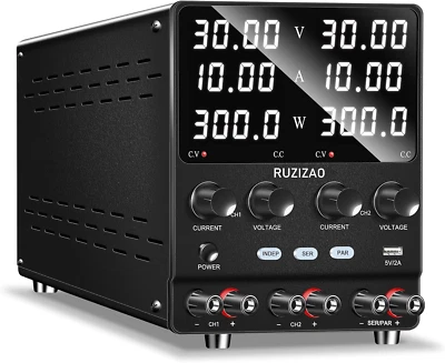 Dual DC Power Supply 30V 10A, 600W Max Power Voltage Current Power Displays Seri - image 1 of 4