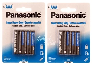 8Pcs AAA Batteries Battery Panasonic Super Heavy Duty Power Zinc Carbon US - Picture 1 of 3