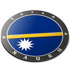 Round Mouse Mat - Nauru Yaren Flag Travel Stamp Office Gift #5089