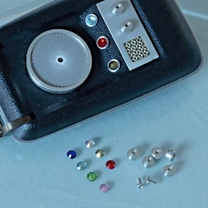 Kit de piezas comunicador de Star Trek, K7, 5 T-Jets de metal, 7 cristales - Imagen 1 de 12
