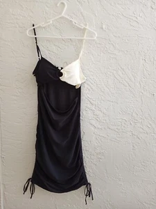 Derek Heart Dress Juniors medium Black Tie Sleeveless - Picture 1 of 12