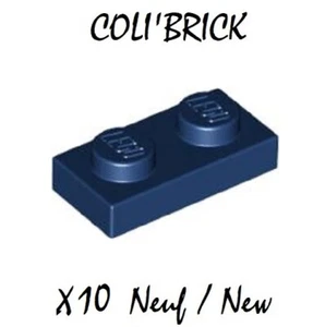 Lego 3023 - 10x Plaque / Plate 1x2 - Bleu foncé / Dark Blue - 6225 28653 NEUF - Imagen 1 de 1