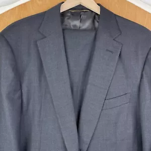Pronto Uomo Suit Mens 46R Gray Wool 2 Button Ithitex Super 120s Pants 35x30 - Picture 1 of 23