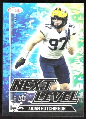 2022 8456C Sage NEXT LEVEL Aidan Hutchinson Rookie Michigan Wolverines #90 - Image 1 of 2