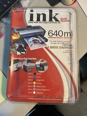 IMS Ink Refill System 640ml Premium Quality Inkjet Ink  HP-Epson-Canon-Lexmark+ - Image 1 of 3