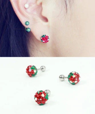 16g клубничный хрящ серьги спираль раковина пирсинг tragus labret уха гвоздики 1шт - Изображение 1 из 4