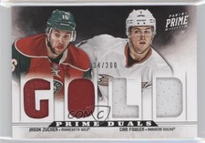 2012-13 Panini Prime Prime Duals /200 Cam Fowler Jason Zucker #11 Rookie RC