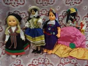 4 large antique folk dolls 22/25cm beautiful - Picture 1 of 5