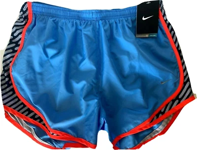 NEW NIKE [M] Women's DRI-FIT Run/Track/Yoga Shorts-Blue/Hyper Punch 520355-446 - Image 1 of 2