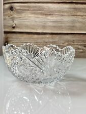 Gorgeous Antique ABP American Brilliant Cut Crystal Bowl - Rounded Sawtooth Rim