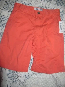 nwt Old Navy peachy orange flat front shorts girl 7 free ship USA - Picture 1 of 2