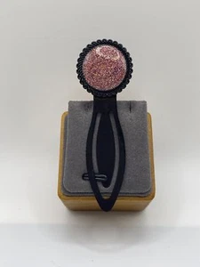 Metal Bookmark, Round-Pink Sparkle - Picture 1 of 4