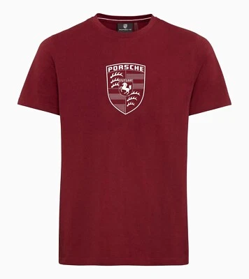 Original Porsche Lifestyle "T-Shirt Wappen – Essential" Bordeauxrot