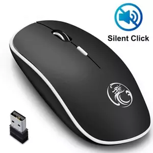 Imice Wireless Mouse Silent Computer Mouse 1600 Dpi Ergonomic Mouse Noiseless - Picture 1 of 16