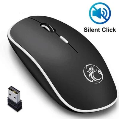 Imice Wireless Mouse Silent Computer Mouse 1600 Dpi Ergonomic Mouse Noiseless - Image 1 of 4