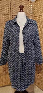White Stuff Two Piece Skirt & Jacket Suit Size 14 Blue Cream Excellent B21 - Picture 1 of 21