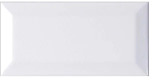 3x6 White Beveled Glossy Ceramic Genuine Subway Tile MADE IN USA (Full Box 80) - Picture 1 of 5