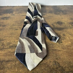 Bachrach Mens Neck Tie 100% Silk Abstract Designer Necktie Handmade in Italy 58” - Picture 1 of 16