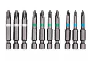 Laser Tools 9137 JIS Set di punte antiscivolo 10 pezzi 50 mm lunghezza bit 1/4''D - Foto 1 di 12