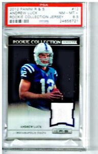 2012 Rookies and Stars Andrew Luck Rookie Jerseys PSA 8.5