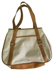 Nine West Large Camel and Tan Shoulder Tote Bag Purse 14.5" by 11" Bohemian - Picture 1 of 12