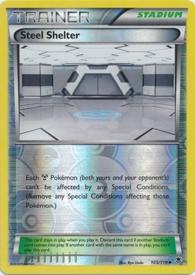 Steel Shelter - 105/119 - Uncommon - Reverse Holo Near Mint Phantom Forces - Image 1 of 1