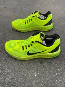 RARE Casual Mens Shoes NIKE AIR MAX 2013 Trainers 554886-701 Neon EUR 43 UK 8.5 - Picture 1 of 17